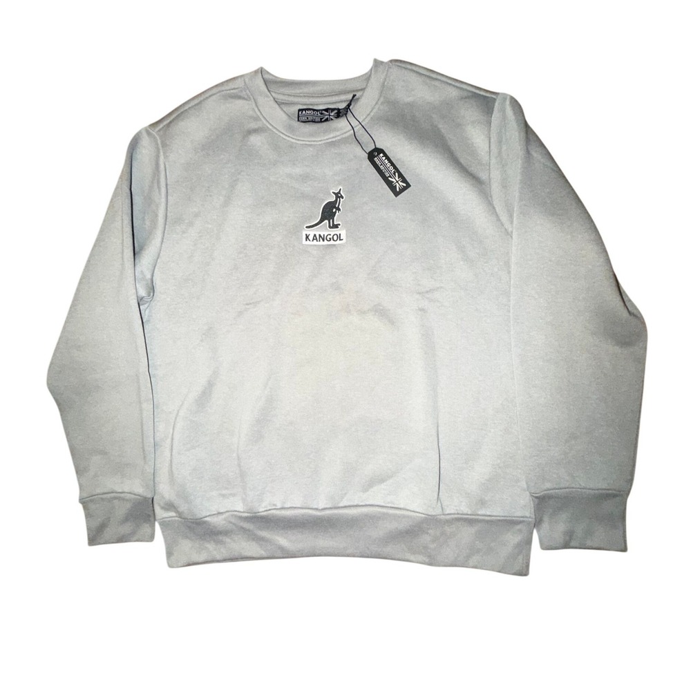 Kangol Mens Grey Kangaroo‎ Logo Crewneck Sweatshirt, Size XXL, NWT